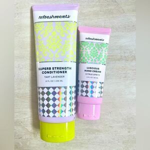 Refreshments bundle of superb strength conditioner and luscious hand cream NEW